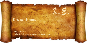 Knap Emma névjegykártya